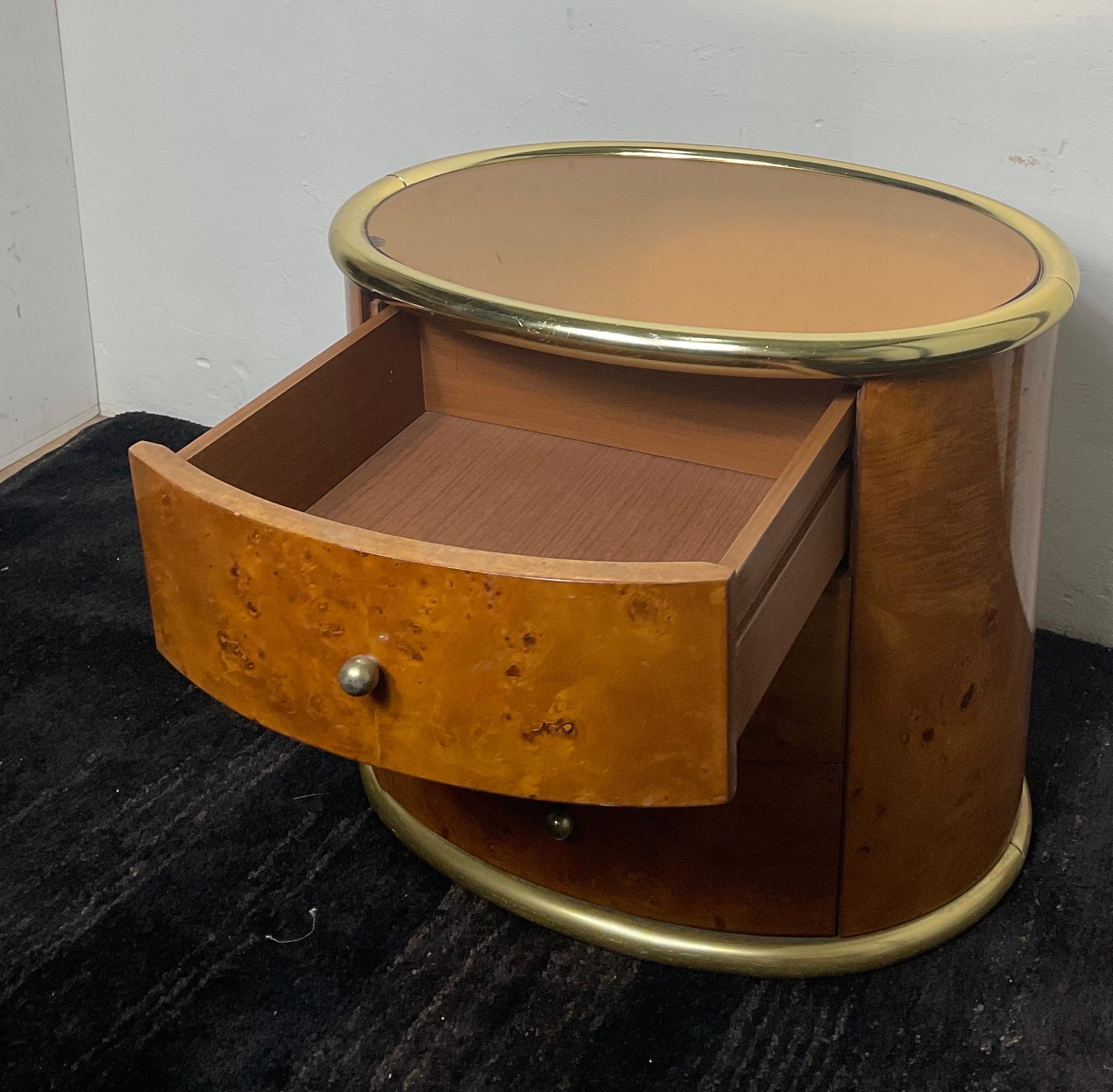 Bedside table in the 70s mirrored For Sale 3