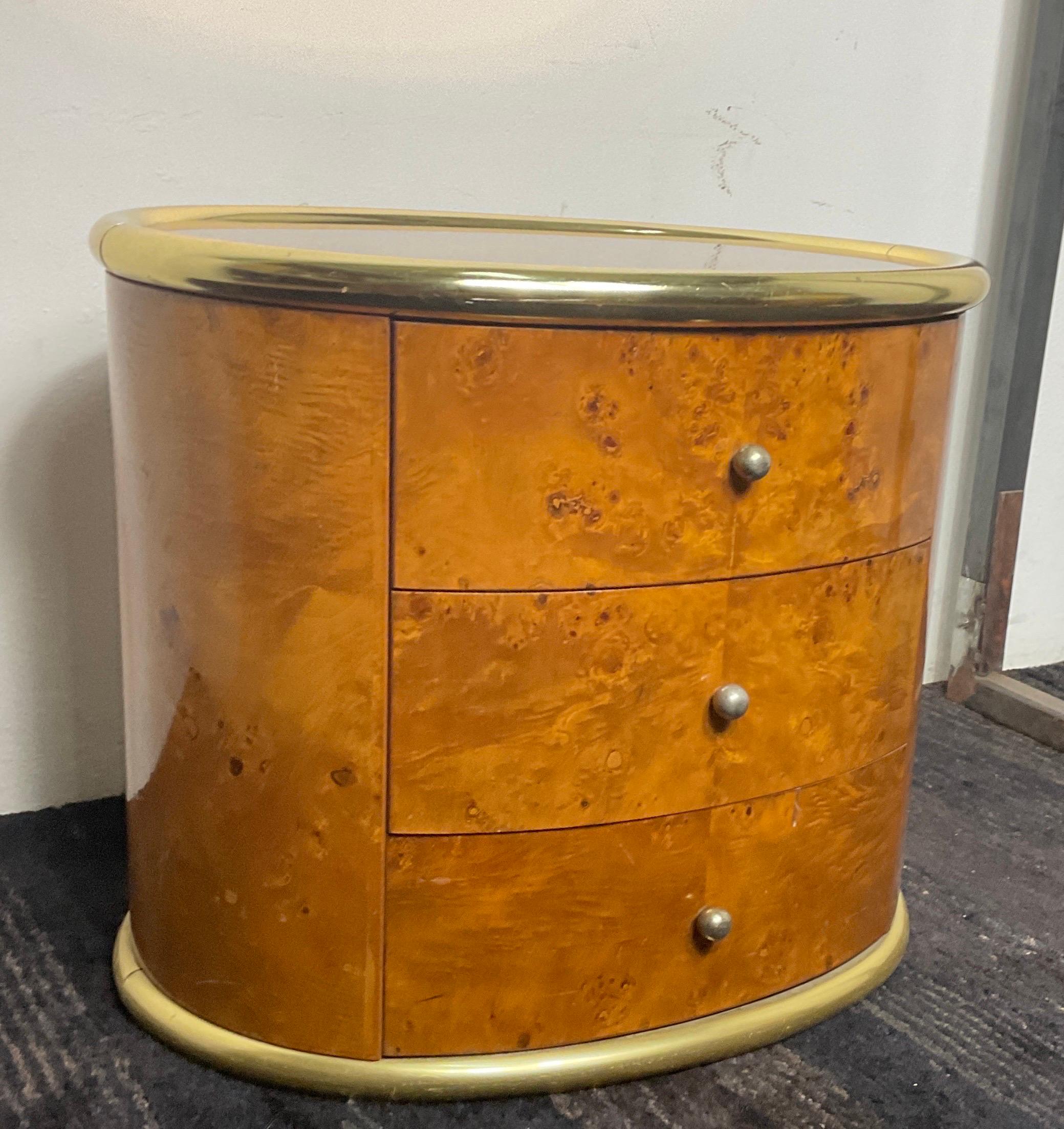 Bedside table in the 70s mirrored In Good Condition For Sale In Catania, IT