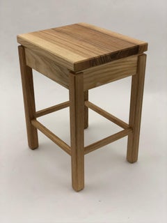 Comodino in frassino bianco con finitura a olio