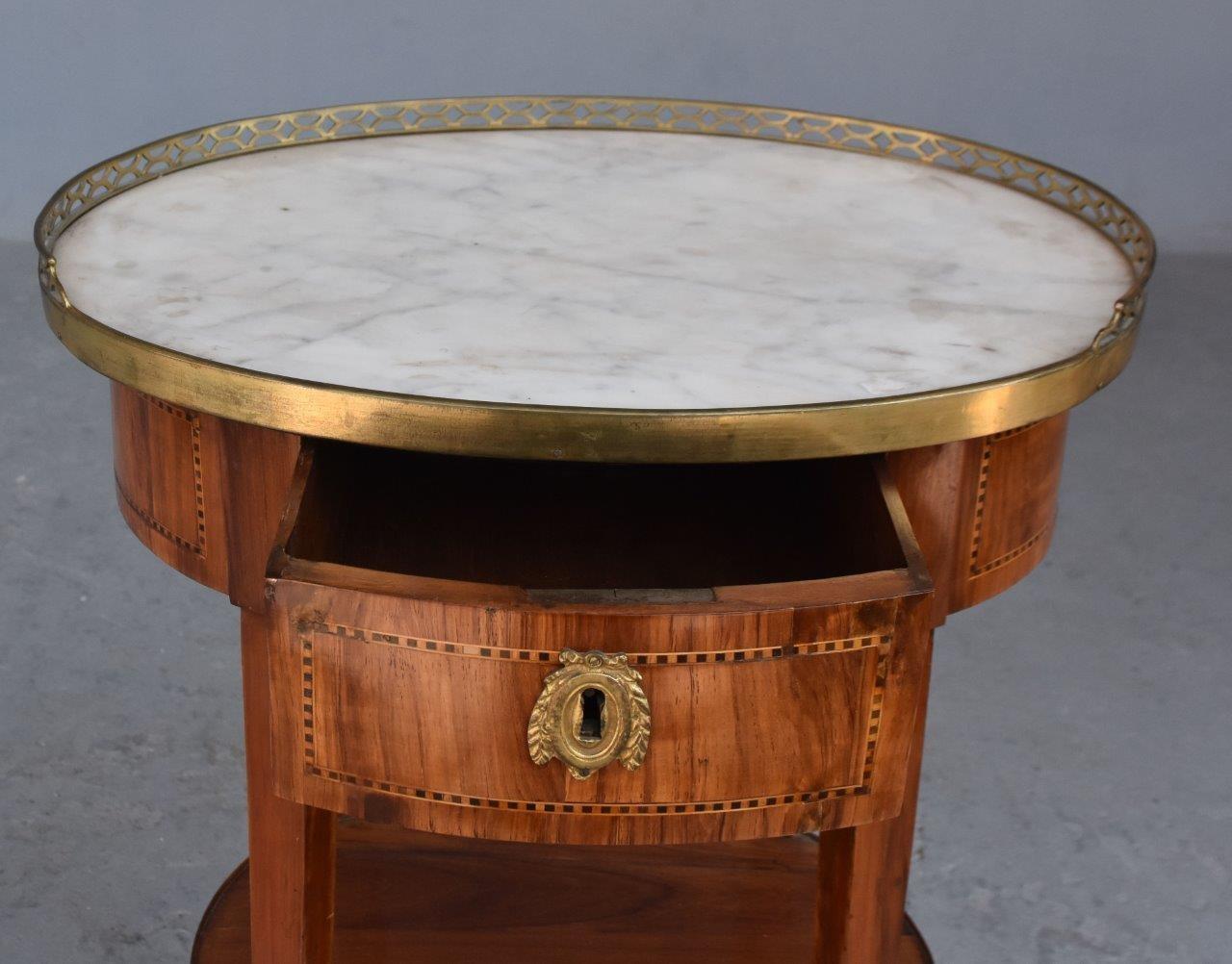 Bedside Table Louis XVI Period Stamped JB Vassous For Sale 1