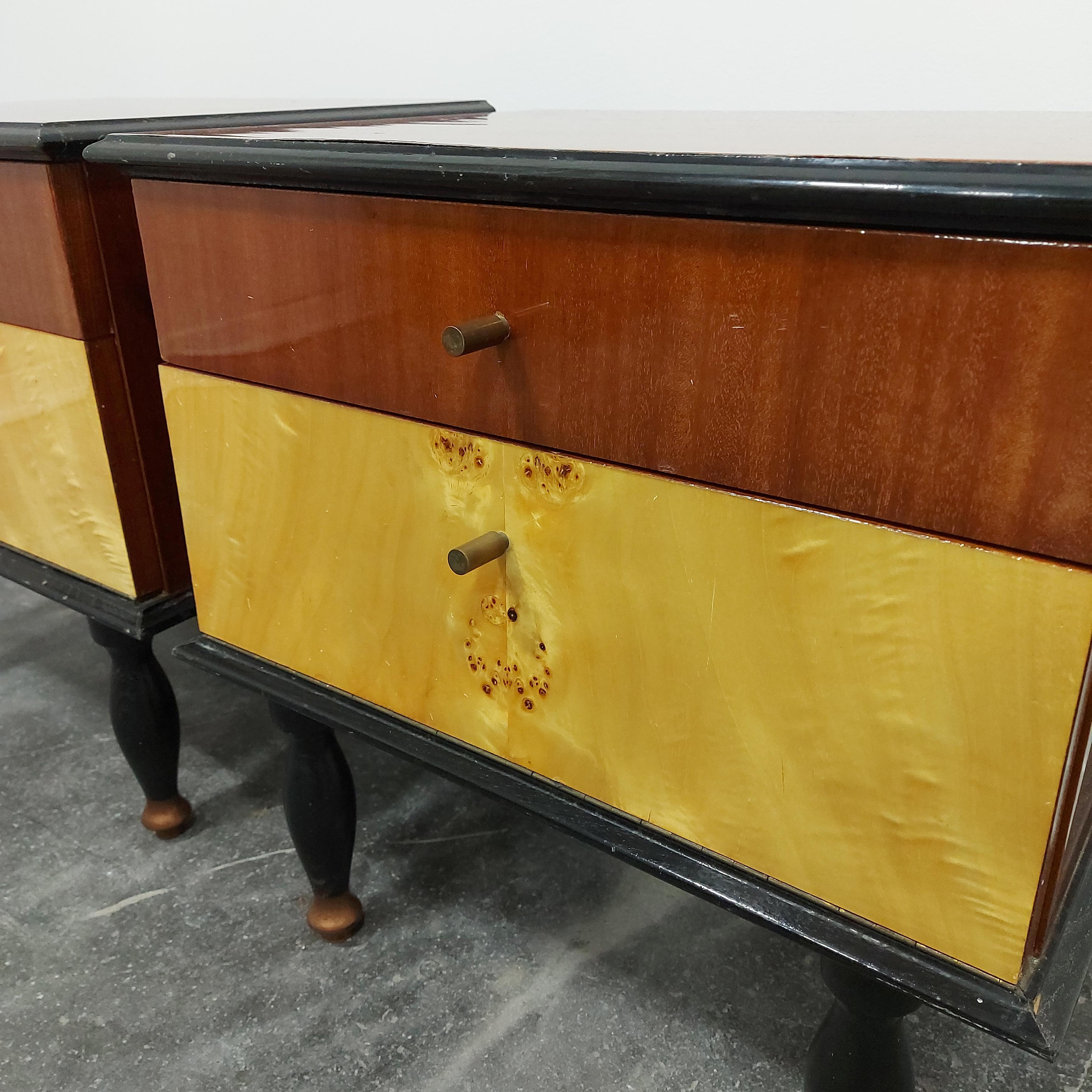 Hardwood Bedside Table/ Nightstand, 1960s For Sale