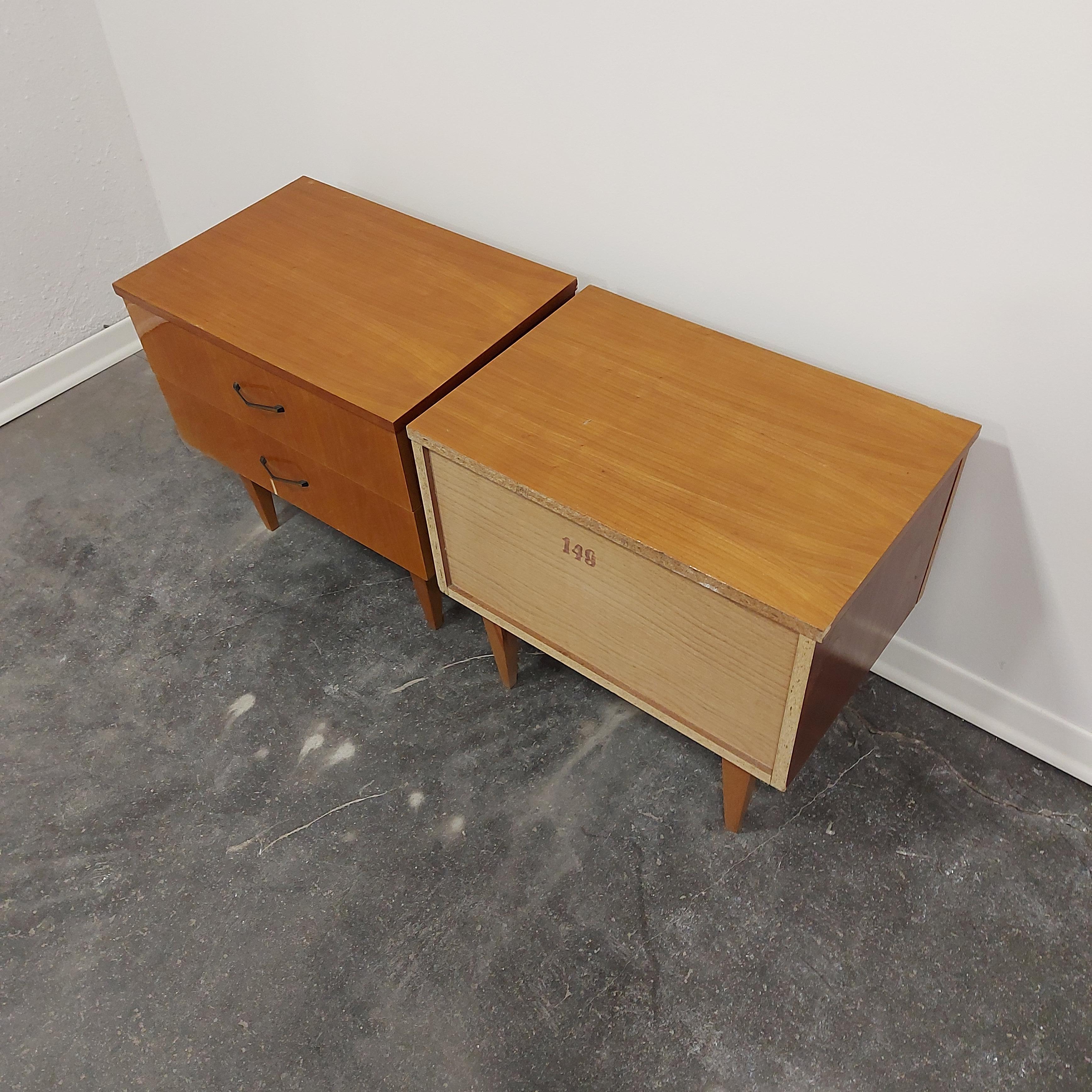 Slovenian Bedside table/Nightstand, 1970s - pair For Sale