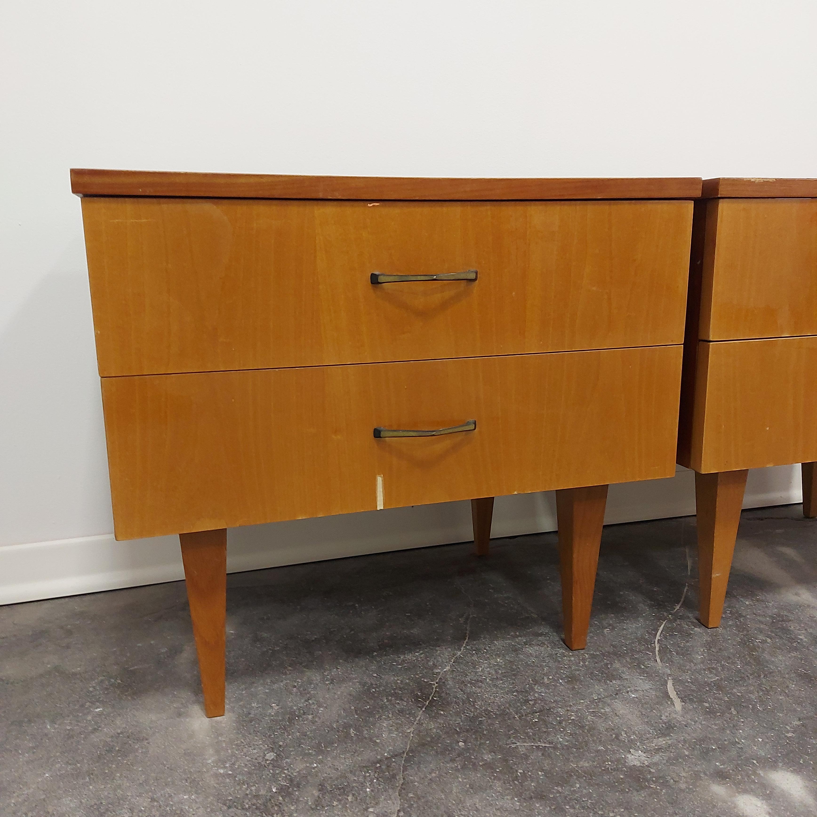 Late 20th Century Bedside table/Nightstand, 1970s - pair For Sale