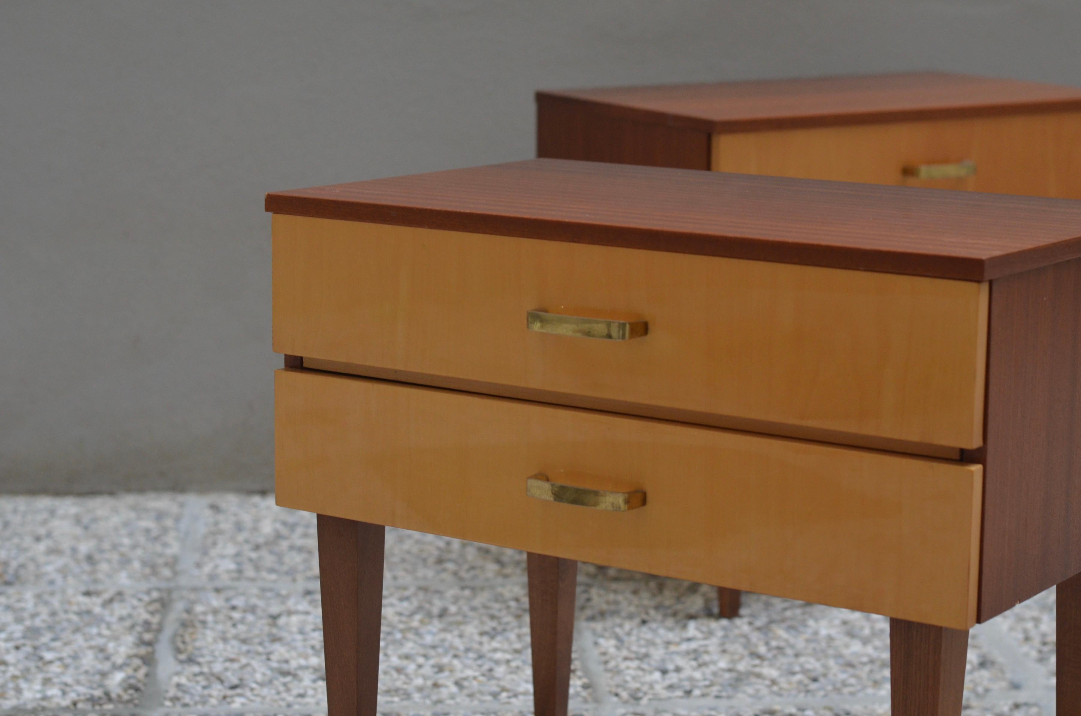 Mid-Century Modern Bedside Table / Nightstand, Pair 1970s For Sale
