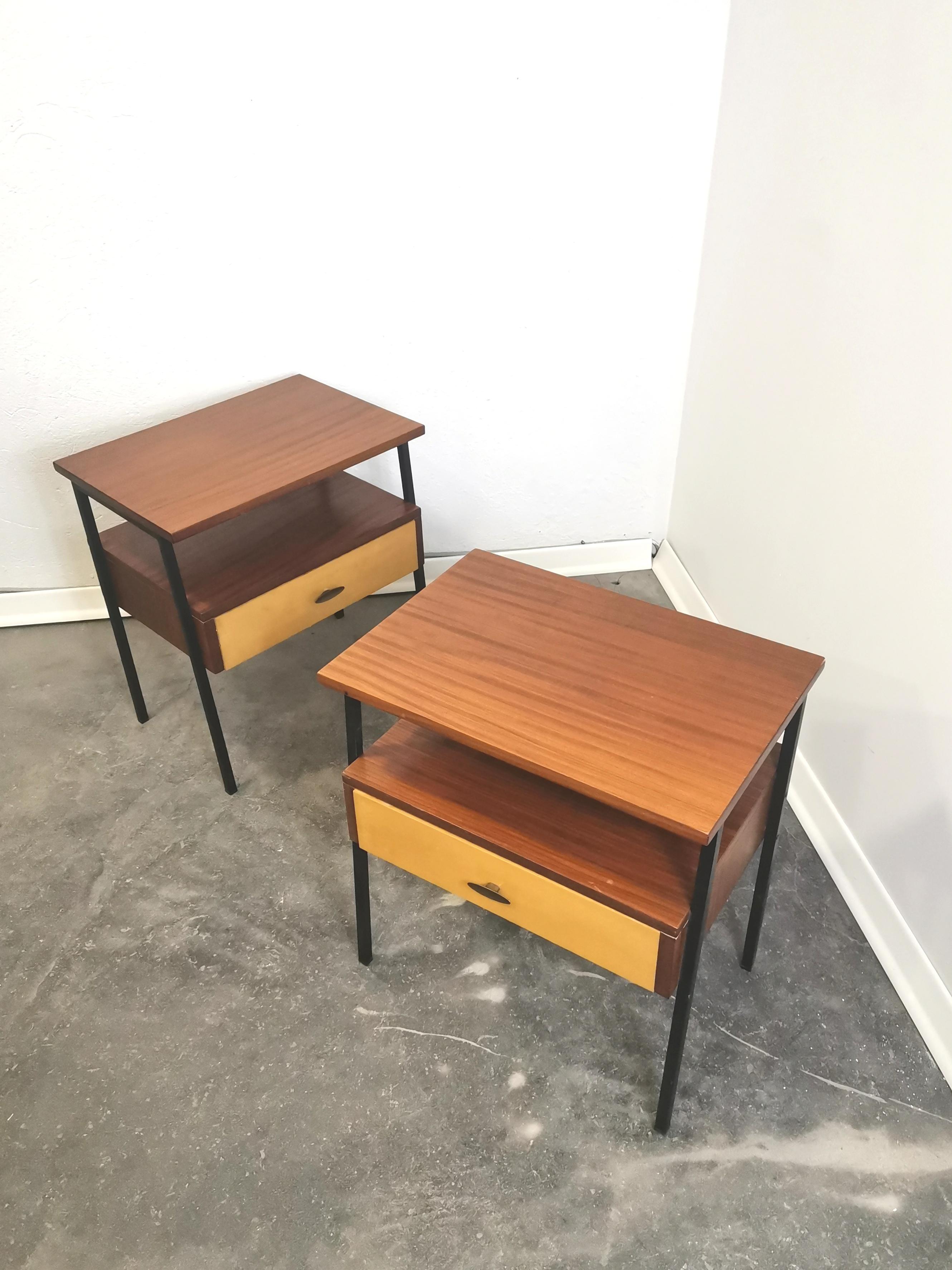 Late 20th Century Bedside table/Nightstand, pair 1970s For Sale