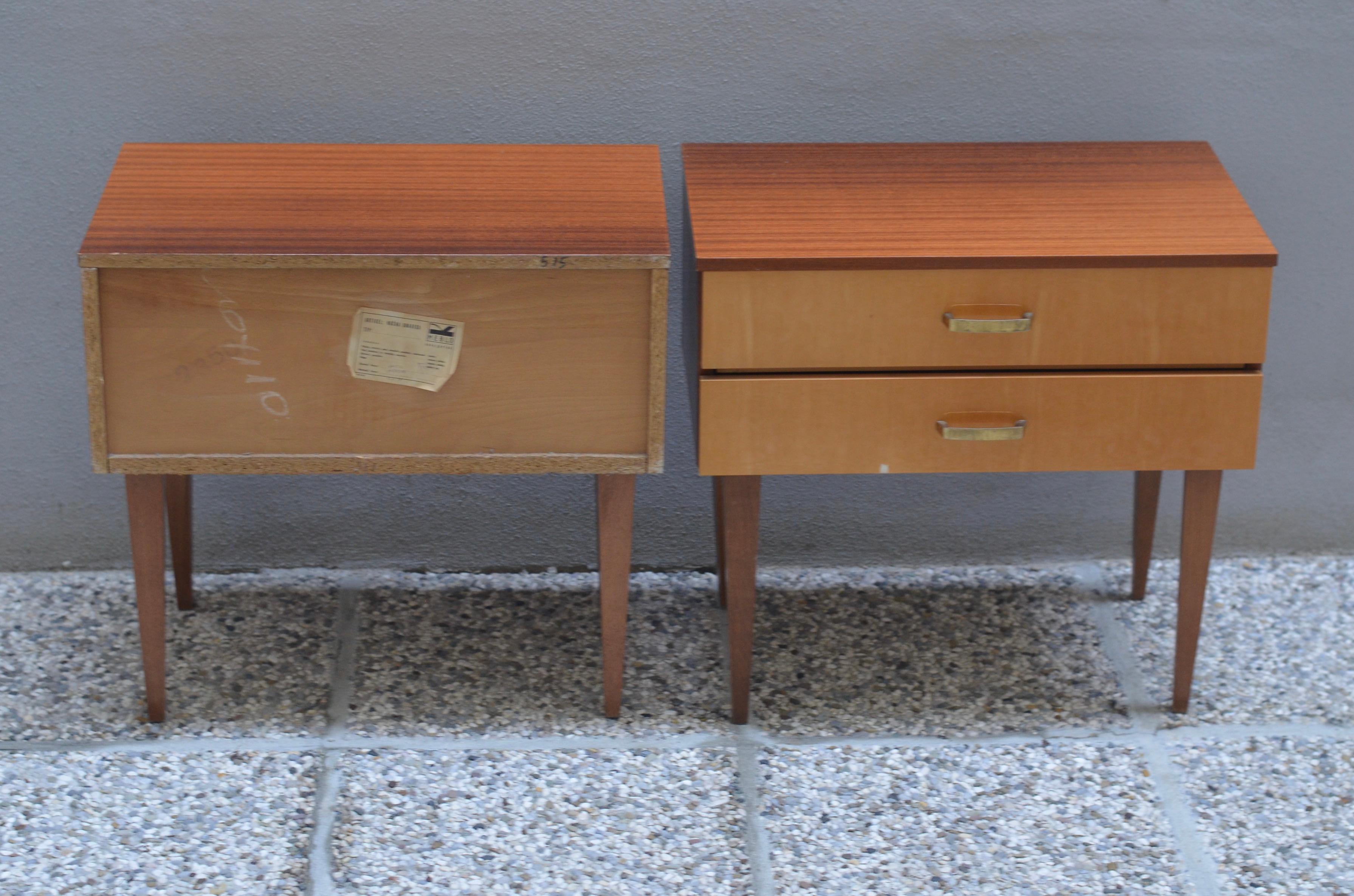 Late 20th Century Bedside Table / Nightstand, Pair 1970s For Sale