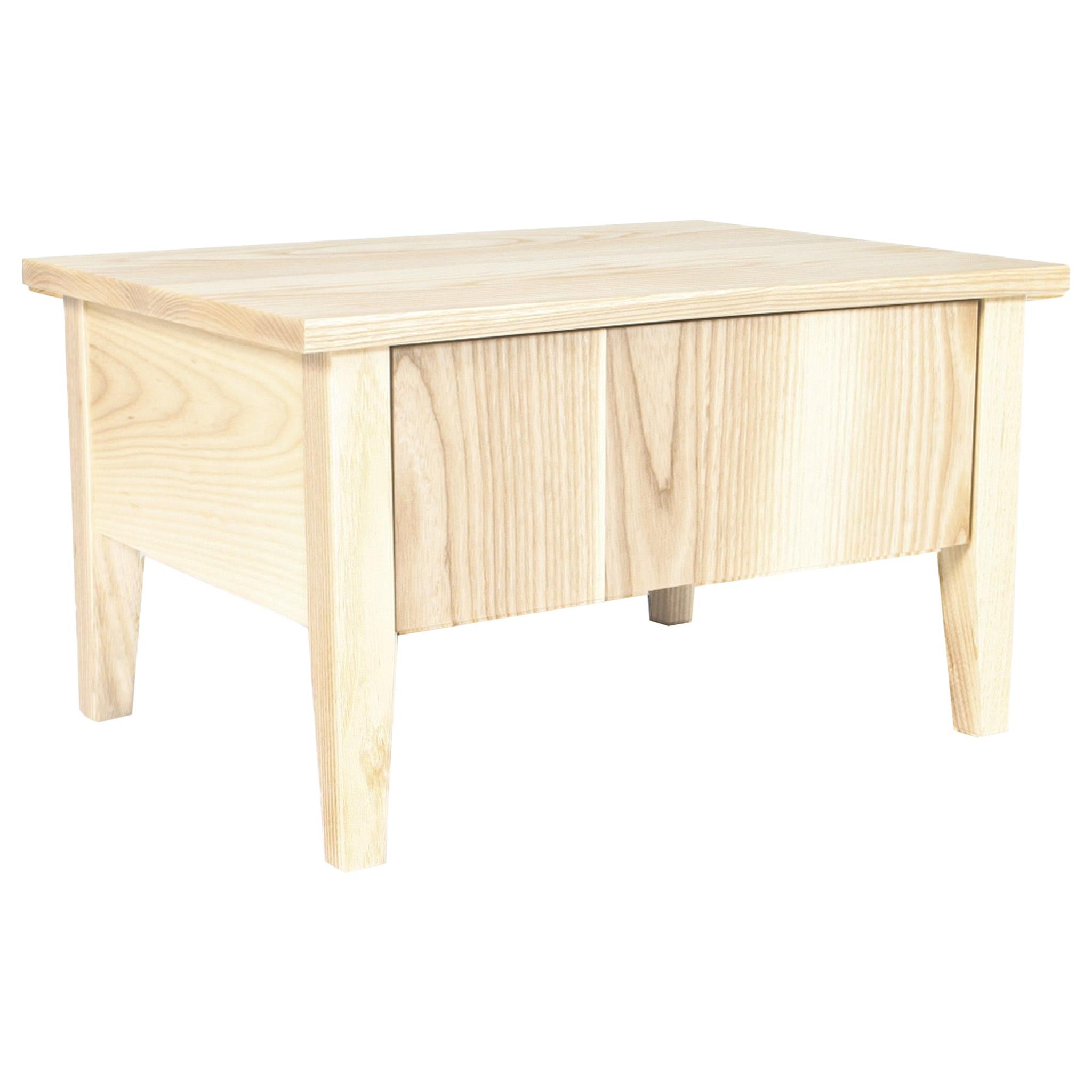 Table de chevet, table de nuit, rangement, frêne blanc, sur mesure, bois de feuillus, Semigood Design