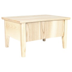 Bedside Table, Nightstand, Storage, White Ash, Custom, Hardwood, Semigood Design