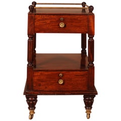 Bedside Table or End Table in Mahogany, Early 19th Century, William IV