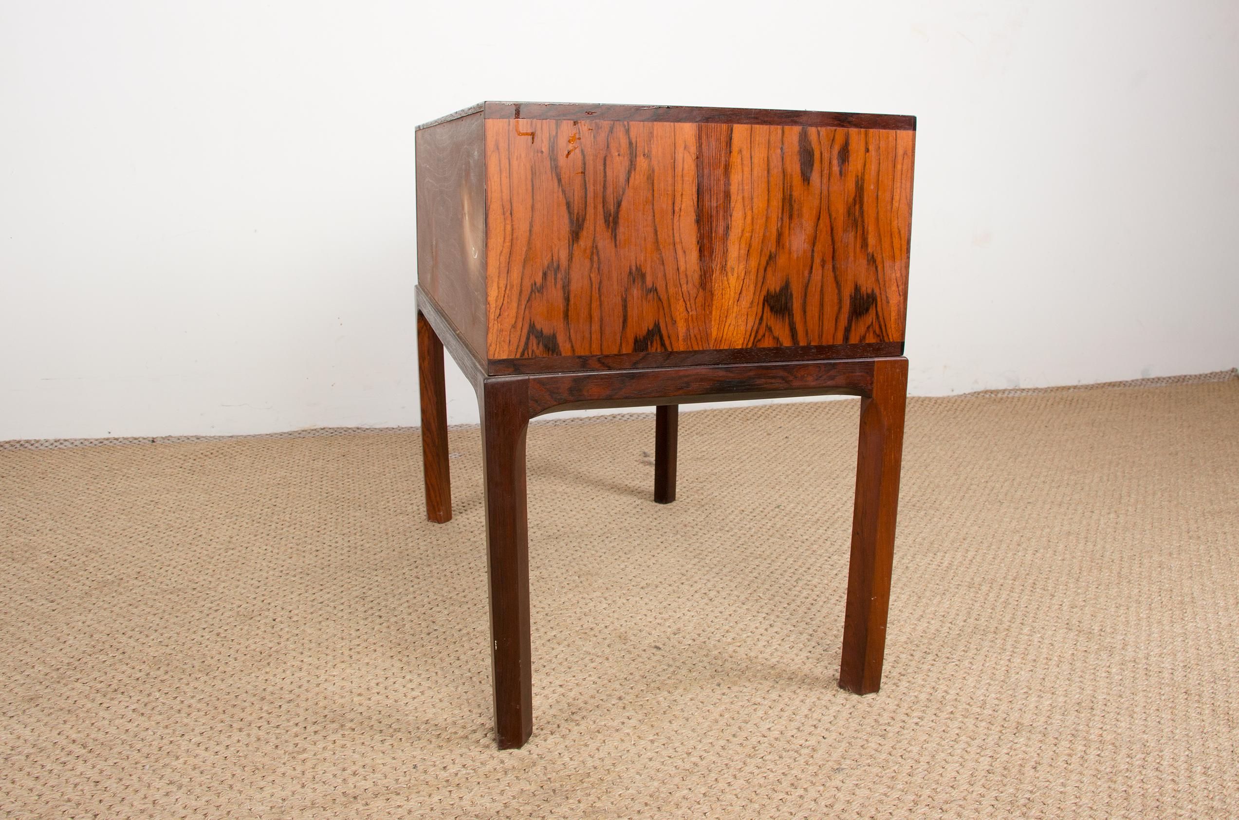 Bedside Table, Small Danish Rosewood Chest of Drawers Model 384 Kai Kristiansen For Sale 5