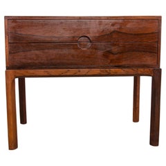 Used Bedside Table, Small Danish Rosewood Chest of Drawers Model 384 Kai Kristiansen