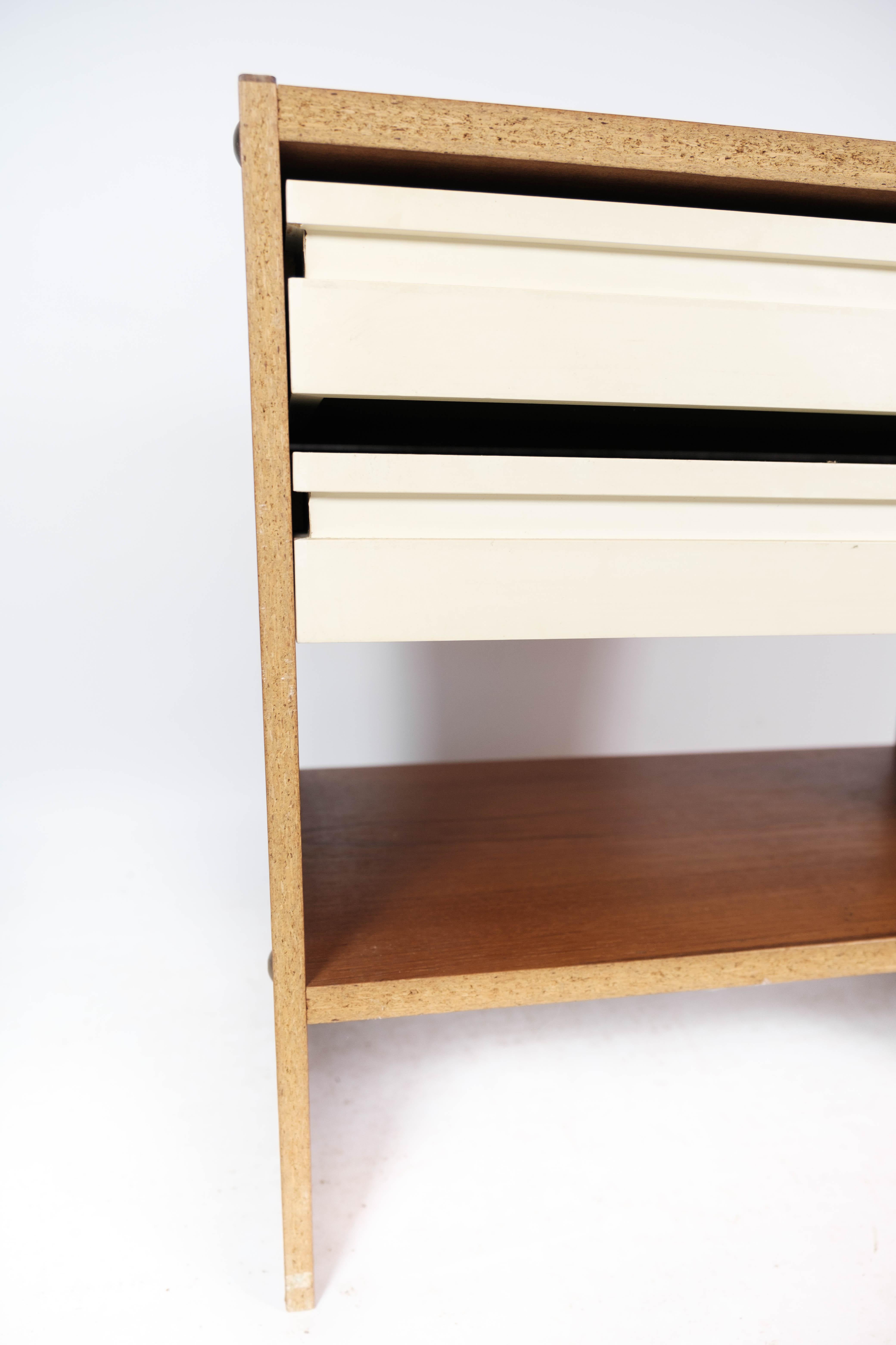 Bedside Table with Drawers in Teak of Danish Design by Pbj Furniture For Sale 6