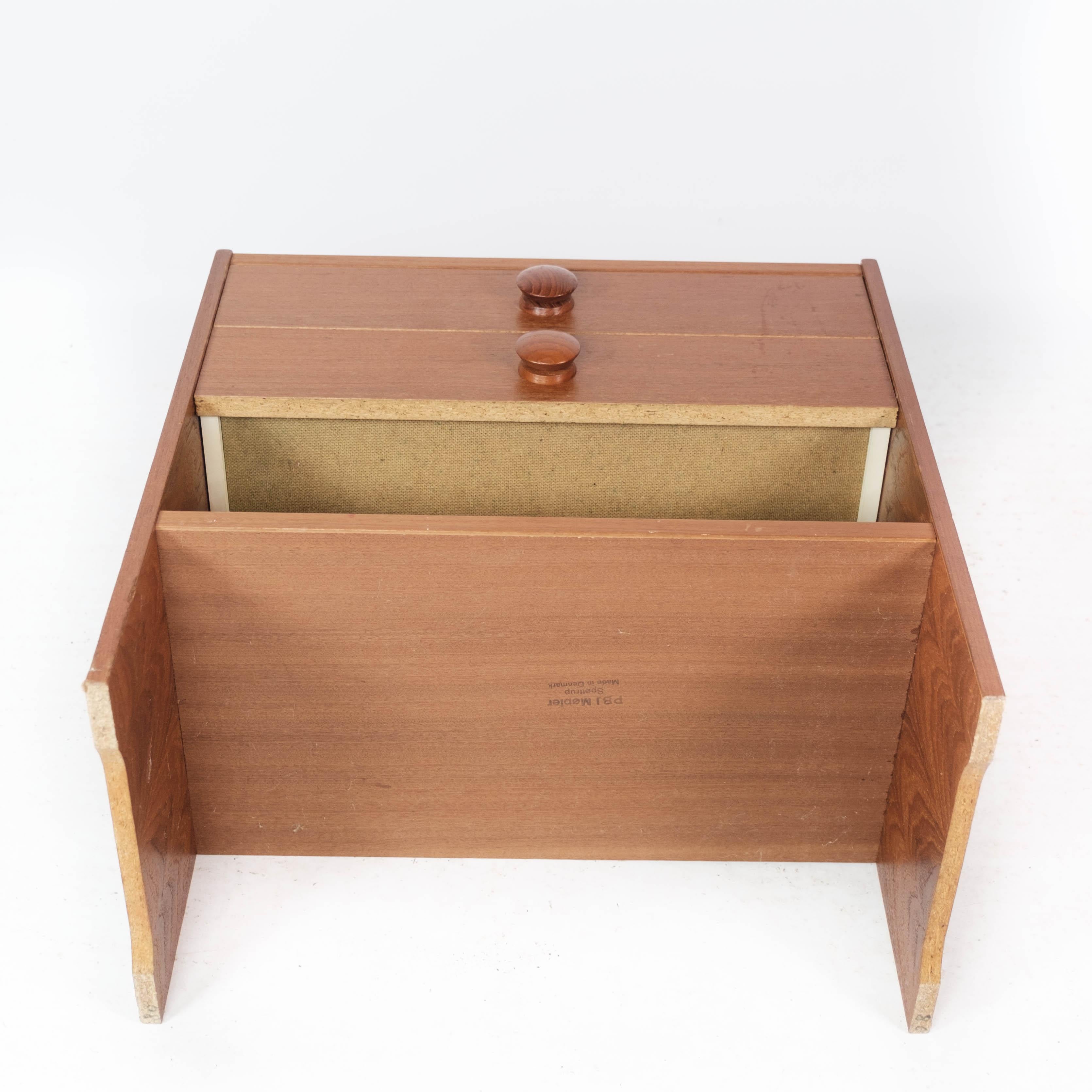 Bedside Table with Drawers in Teak of Danish Design by Pbj Furniture For Sale 7