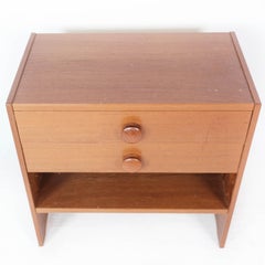 Bedside Table With Drawers Made In Teak By PBJ Furniture From 1960s