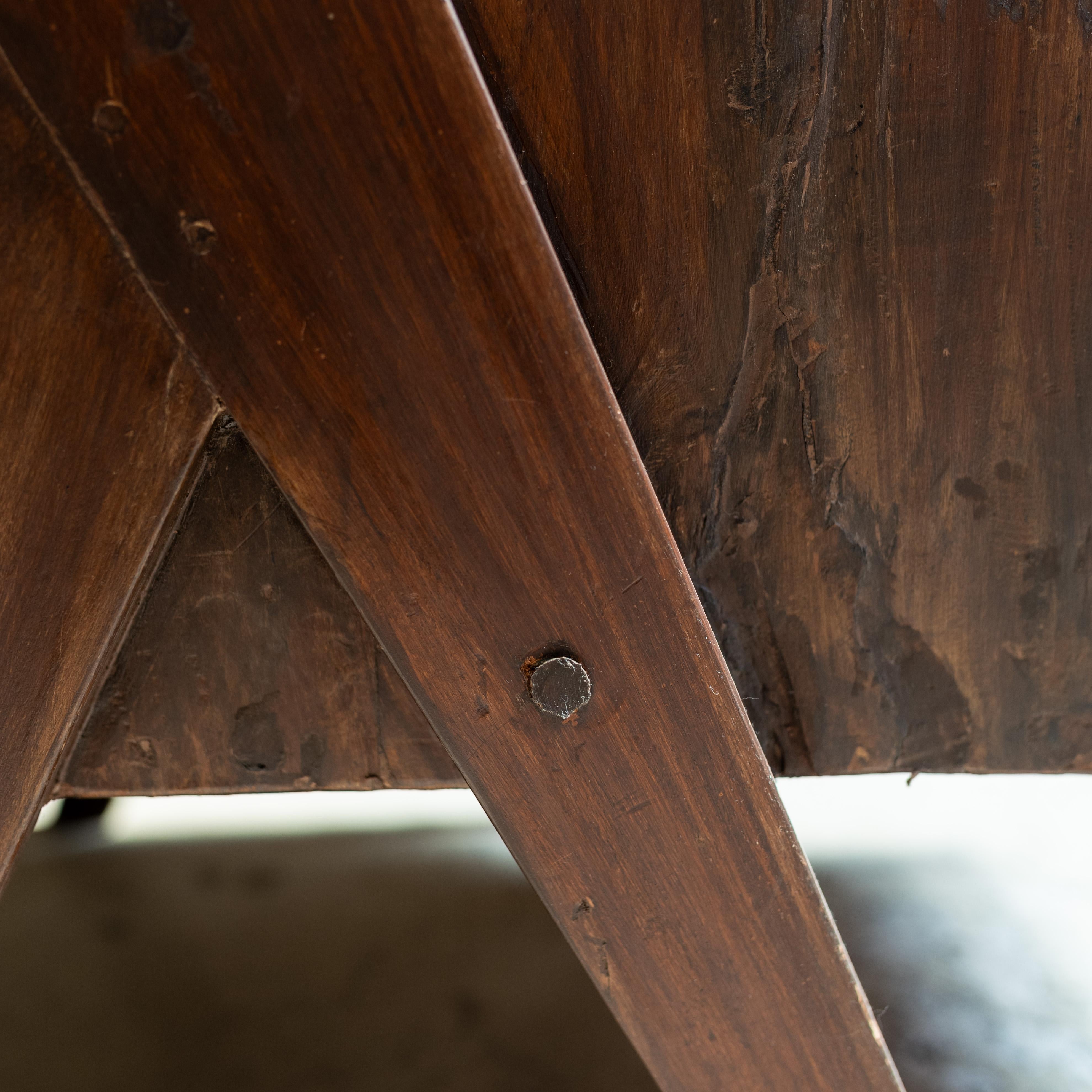 Bedside Table with Lamp by Pierre Jeanneret, Chandigarh For Sale 5