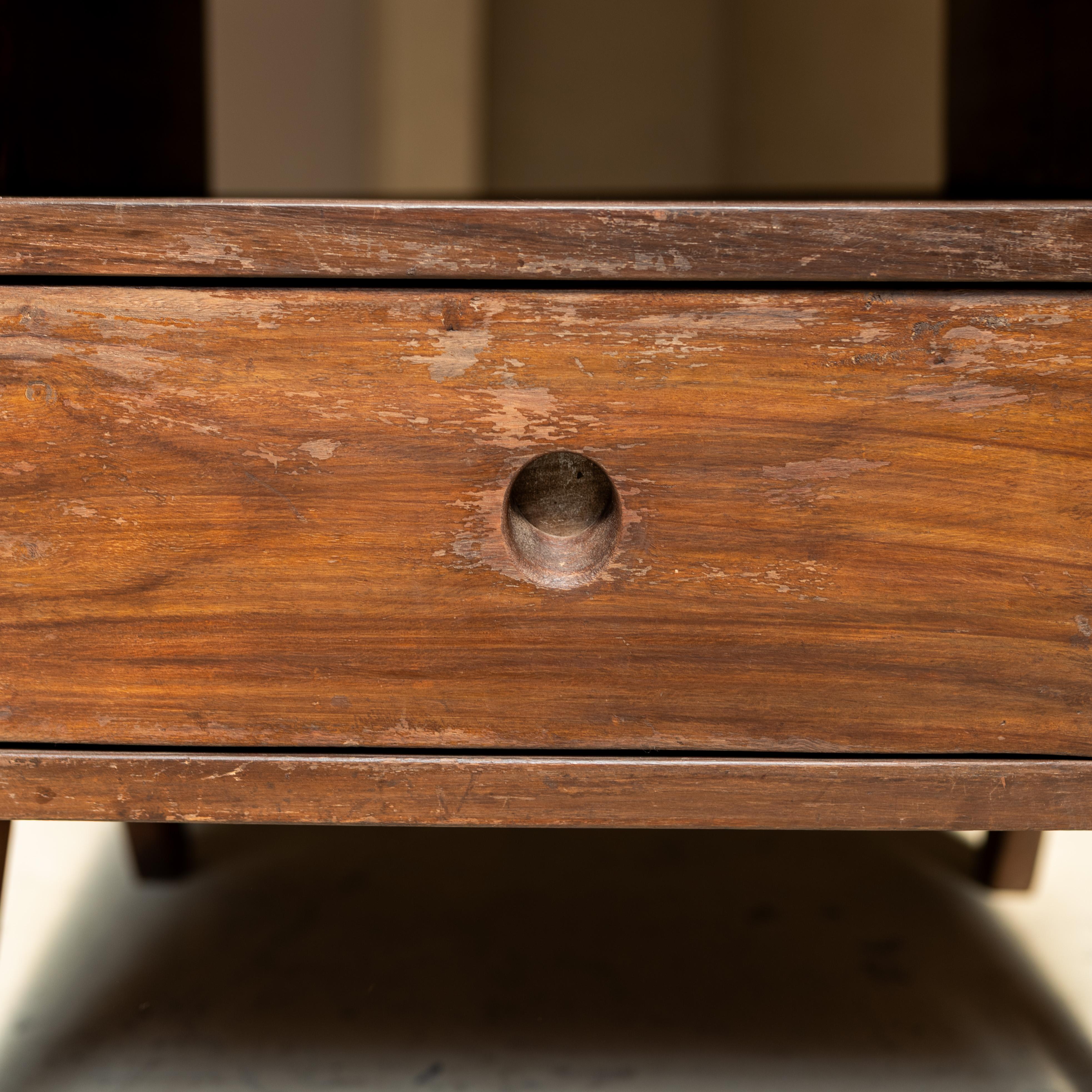 Bedside Table with Lamp by Pierre Jeanneret, Chandigarh For Sale 6