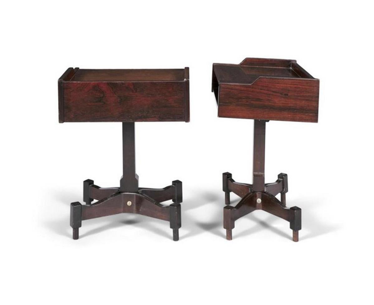 Mid-Century Modern Pair of bedside tables by Claudio Salochhi, Italy 1960s