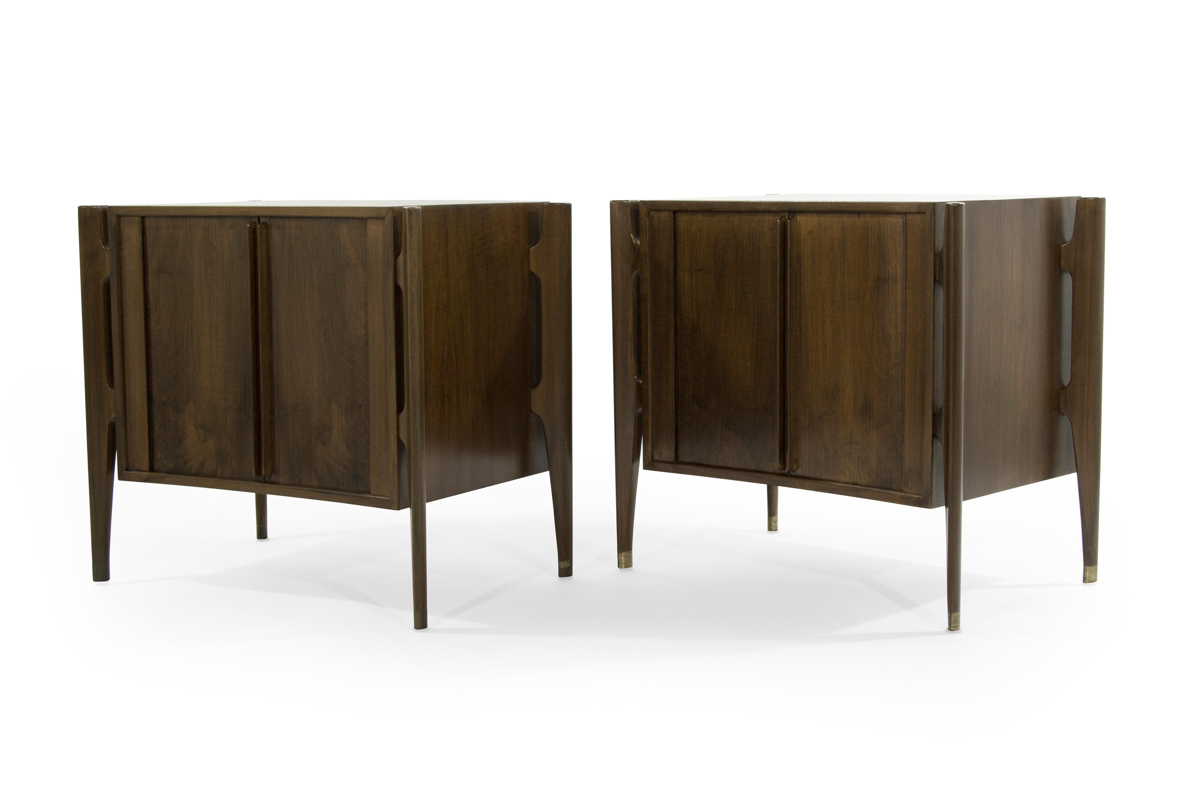 Scandinavian Modern Bedside Tables by Jorgen Clausen in Rosewood, Denmark, 1950s