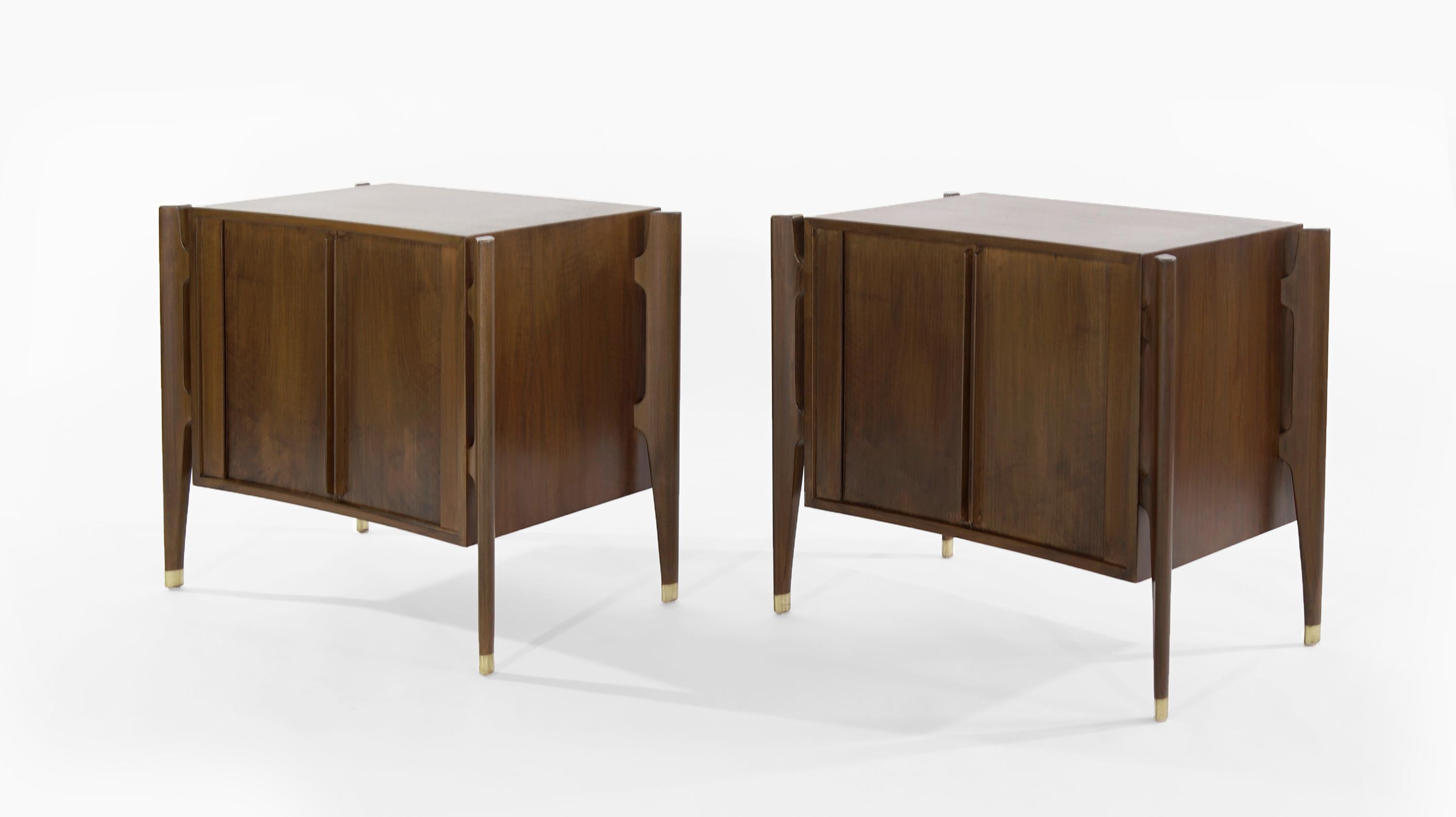 Scandinavian Modern Bedside Tables by Jorgen Clausen, Denmark, 1950s