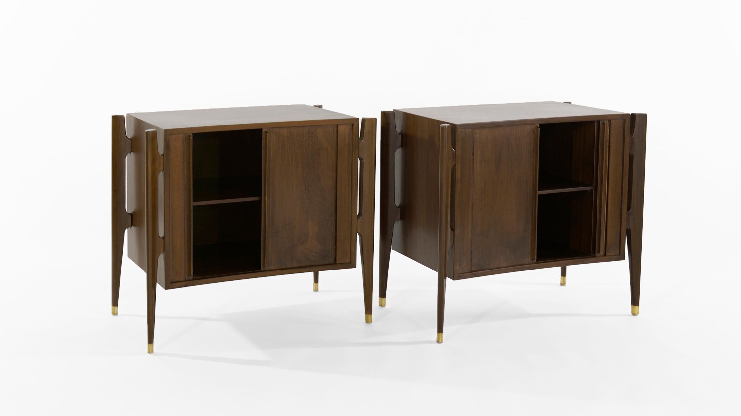 Danish Bedside Tables by Jorgen Clausen, Denmark, 1950s