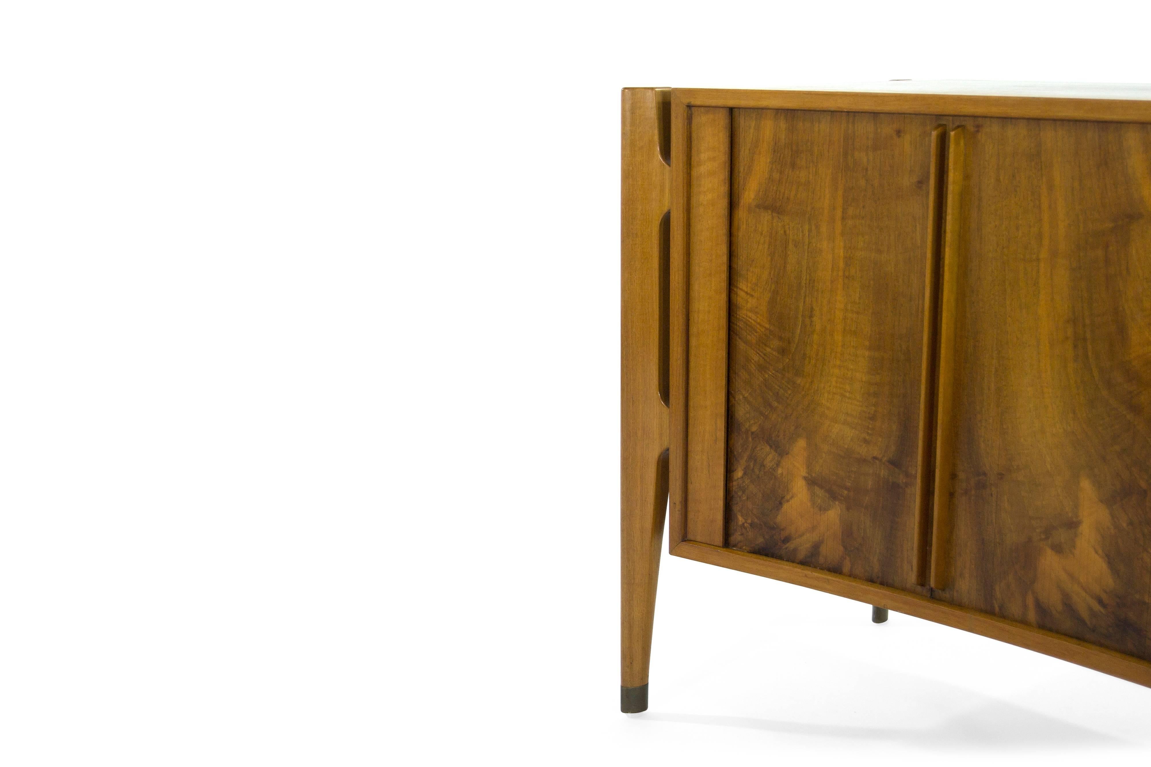 Brass Bedside Tables by Jorgen Clausen in Rosewood, Denmark, 1950s