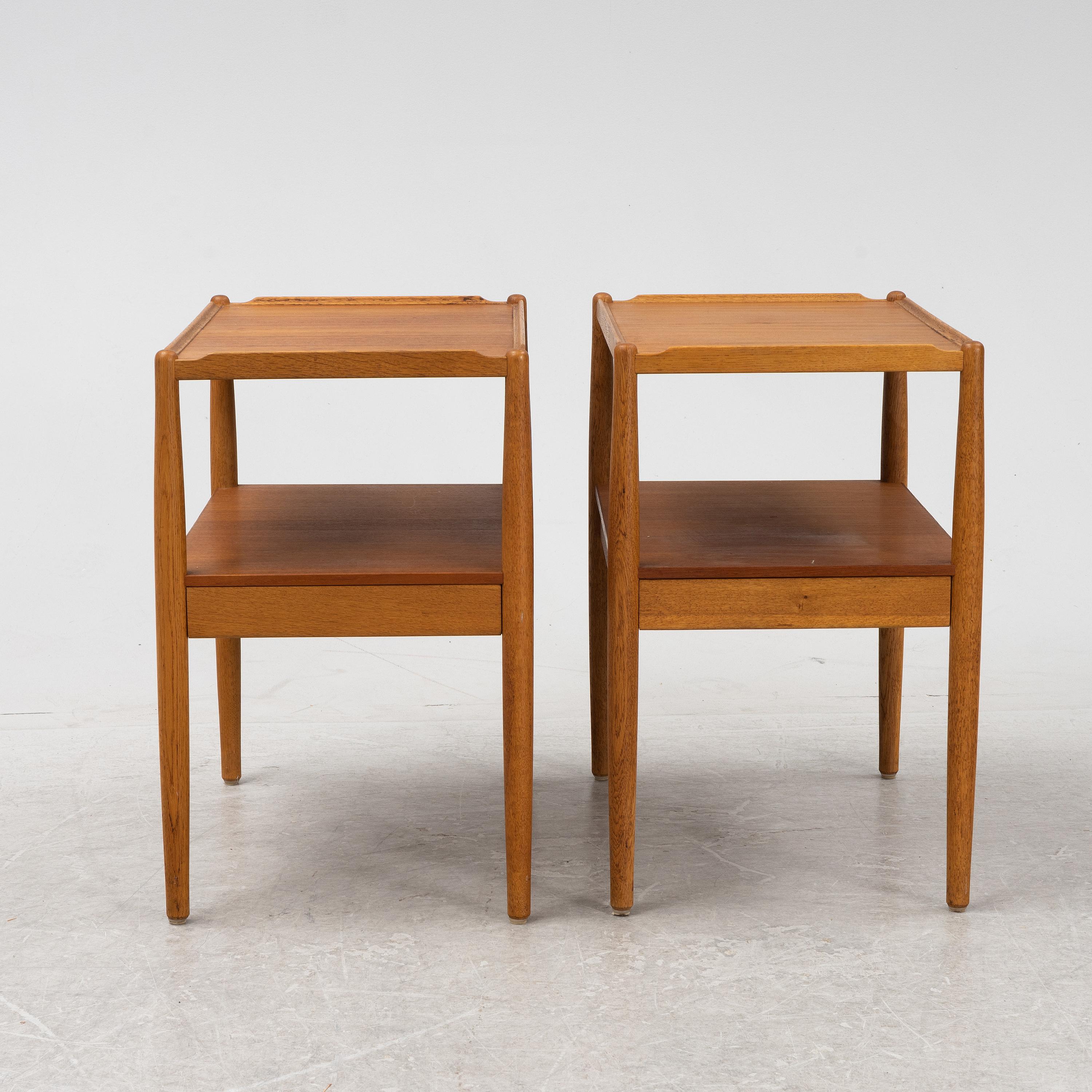 A pair of Swedish bedside tables, 