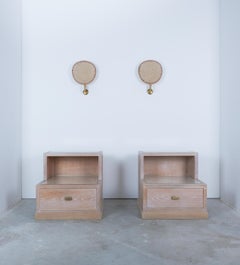 Comodini Oak Oak Wood Wood Glass, 1970