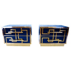 Bedside tables for those who love blue, handmade sapphire blue, justfurnituress