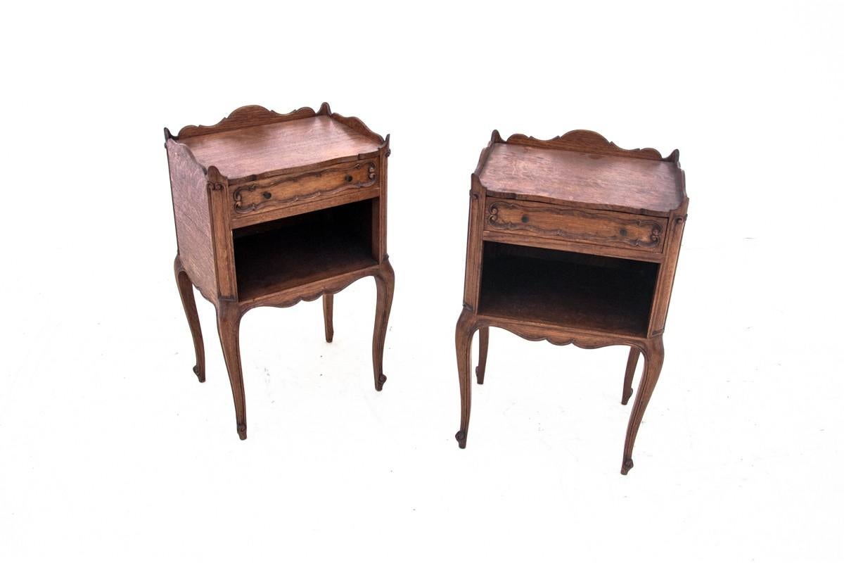 Bedside Tables, France, Walnut, Early 20th Century 5