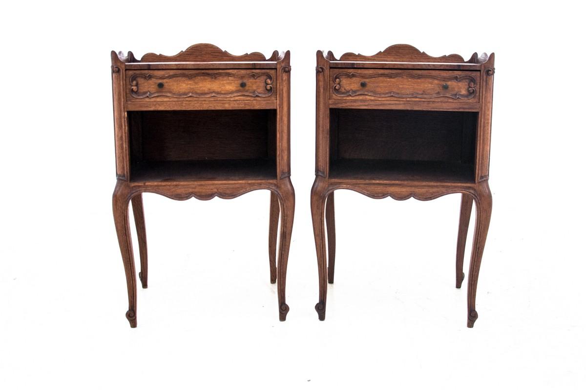 Bedside Tables, France, Walnut, Early 20th Century 3