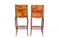 Bedside Tables, France, Walnut, Mid XX Century