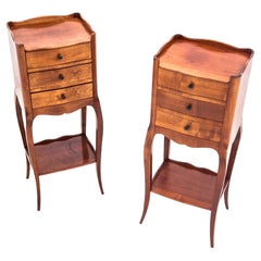 Bedside Tables, France, Walnut, Mid XX Century