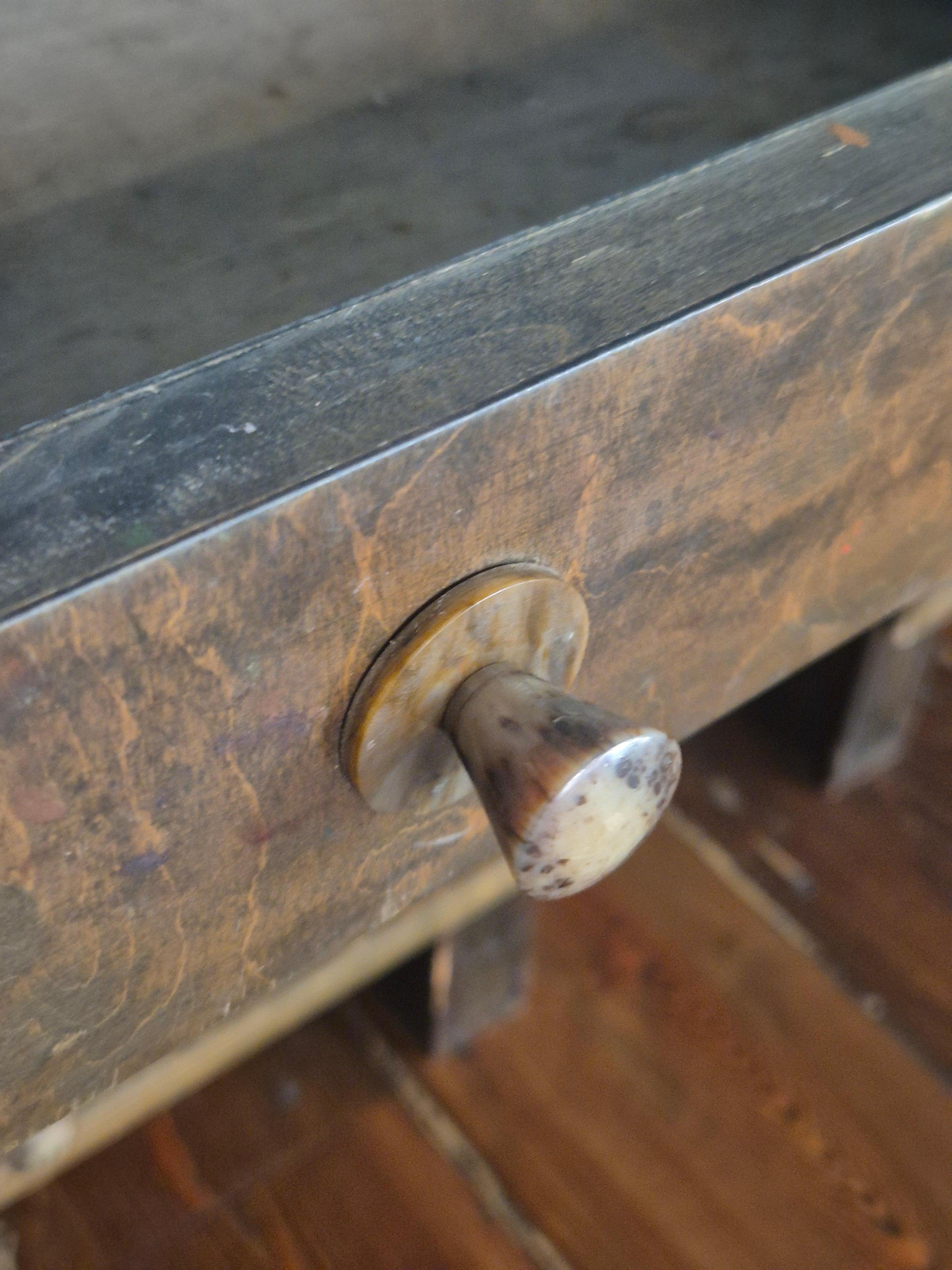 Birch Bedside tables in stained curly birch, Art Deco, Finland 1930s For Sale