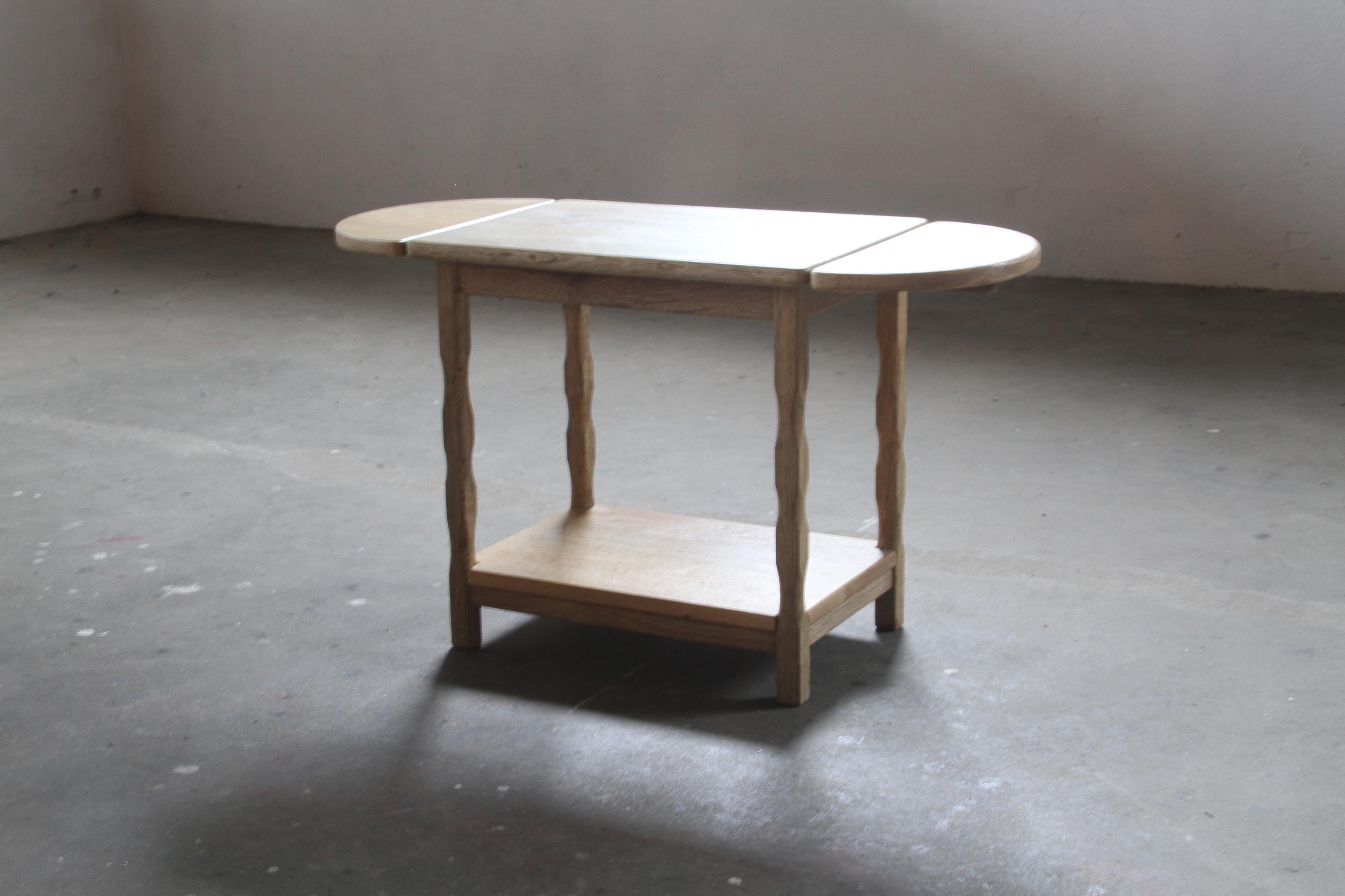 Bedside tables in the style of Kjærnulf, solid oak, denmark For Sale 5