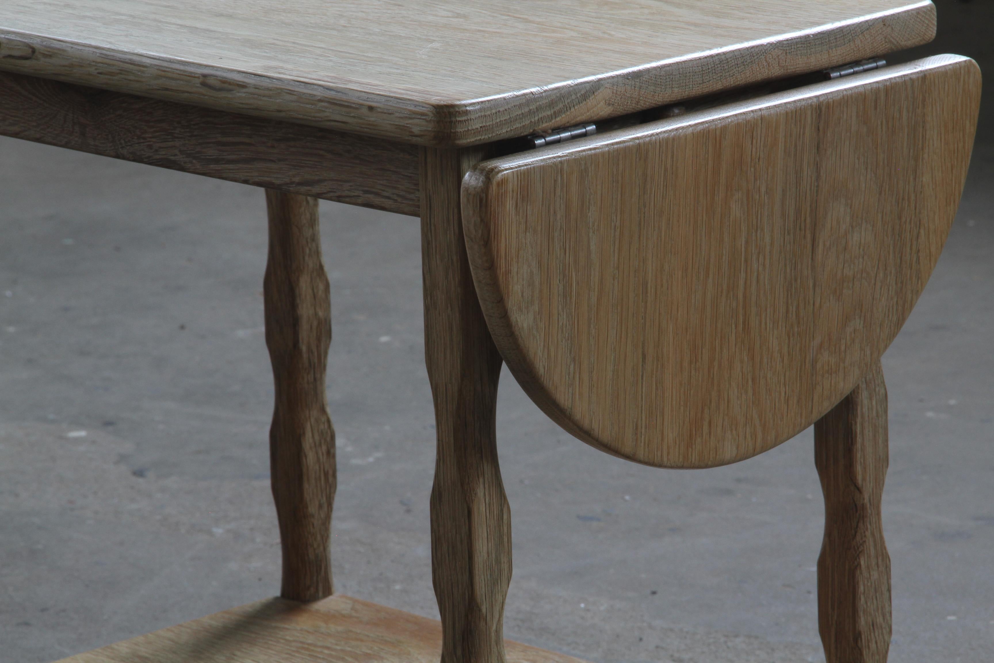 Bedside tables in the style of Kjærnulf, solid oak, denmark For Sale 8