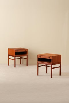 Bedside Tables Model 'Casino' by Sven Engström & Gunnar Myrstrand, Sweden, 1960s