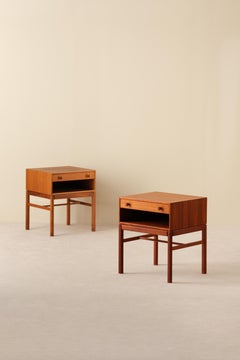 Bedside Tables Model 'Casino' by Sven Engström & Gunnar Myrstrand, Sweden, 1960s