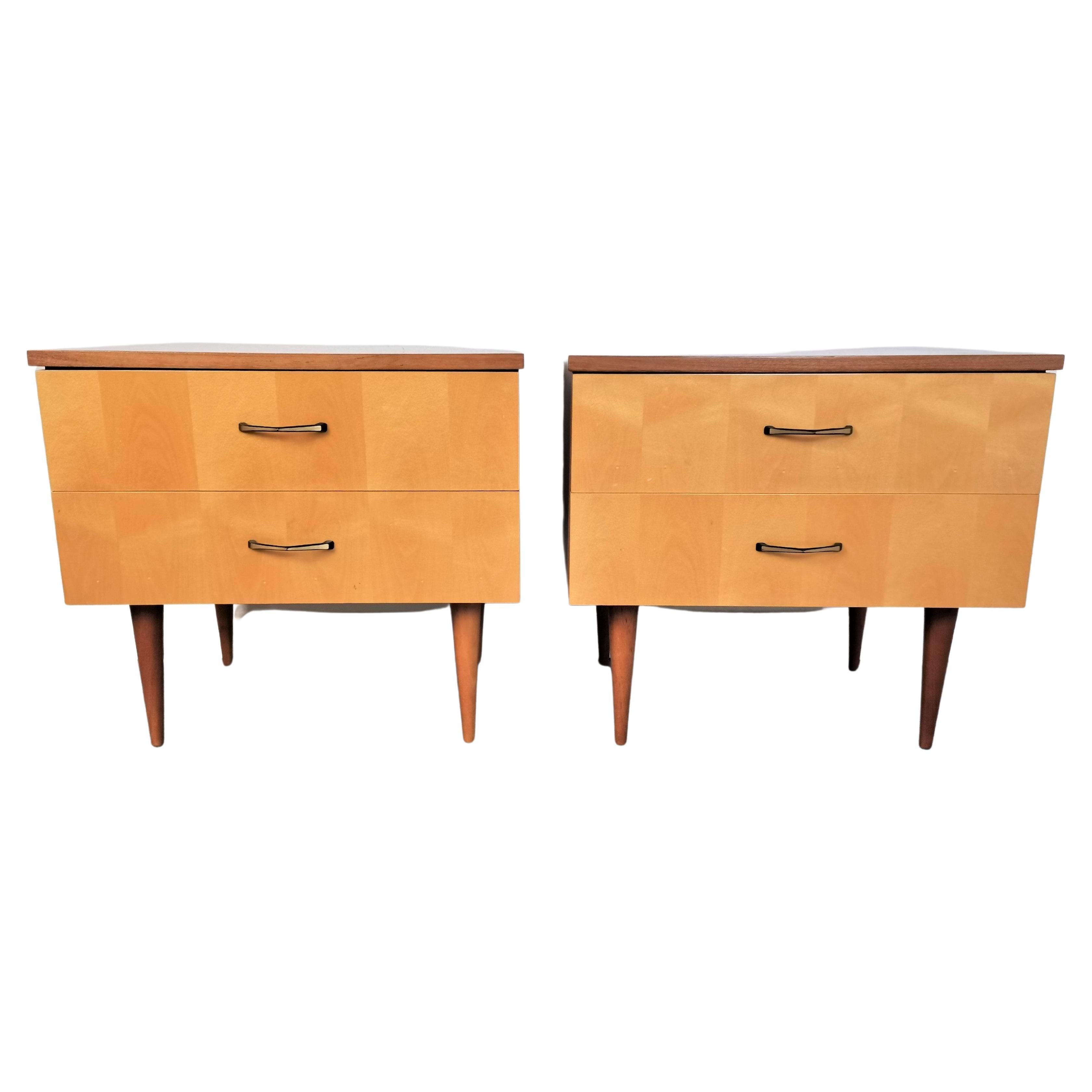 Pair of Woven Rattan Nightstands from Italy, 1970s at 1stDibs