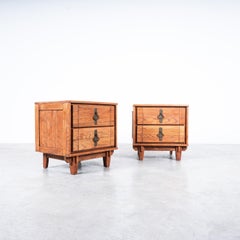 Bedside Tables or Chest of Drawers Walnut, France, 1960