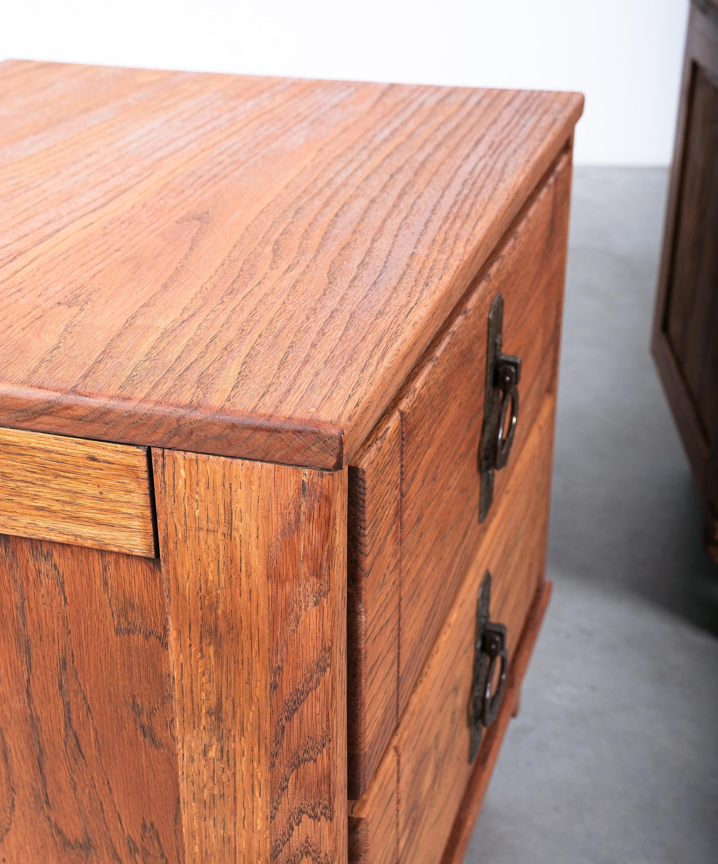 Bedside Tables or Chest of Drawers Walnut, France, 1960 In Good Condition For Sale In Vienna, AT