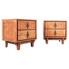 Bedside Tables or Chest of Drawers Walnut, France, 1960
