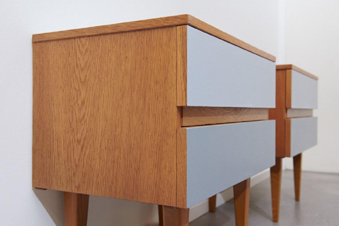 Bedside Tables Shades, Elm, 1960s For Sale 1
