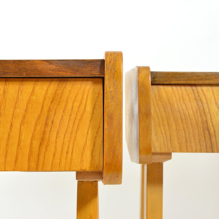 Mid-20th Century Bedside Tables with Formica Tops, 1970s, Set of Two For Sale