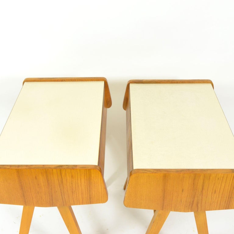 Bedside Tables with Formica Tops, 1970s, Set of Two For Sale 1