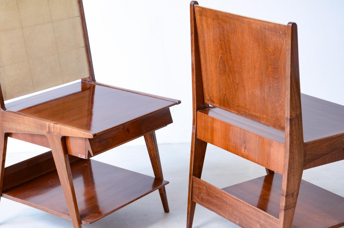 Bedside tables with front drawer by Silvio Cavatorta In Excellent Condition For Sale In Milano, IT
