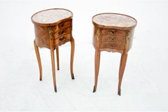 Bedside Tables with Marble Top, France, 1900s