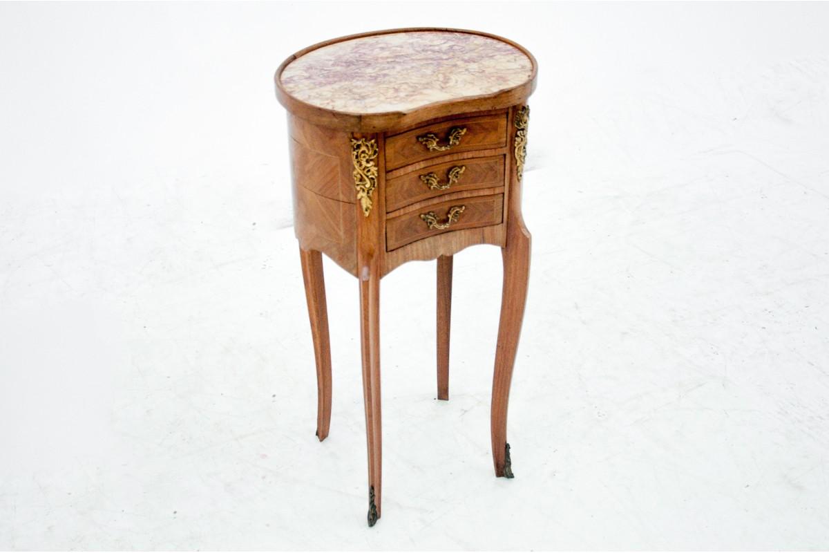 Bedside Tables with Marble Top, France, 1900s In Good Condition In Chorzów, PL