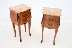 Bedside Tables with Marble Top, France, 1910s