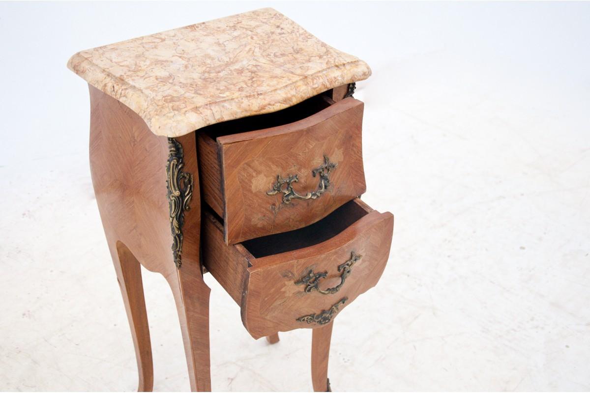 French Bedside Tables with Marble Top, France, 1910s