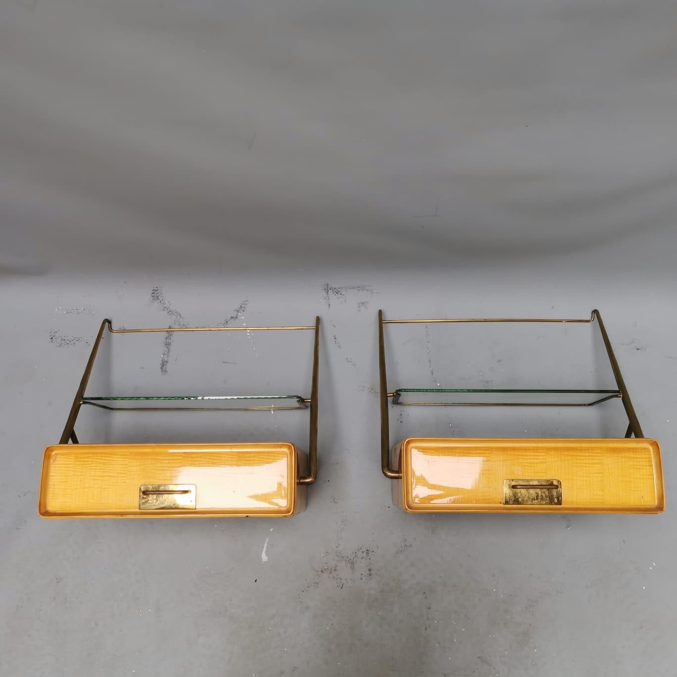 Bedsides by Silvio Cavatorta, Italy, 50s For Sale 3